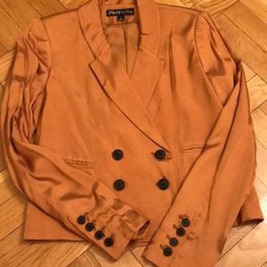 Elizabeth and James Gold Silky Blazer NWOT